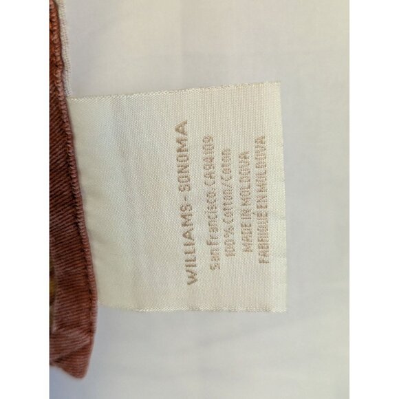 Set Of 3 Williams Sonoma Paisley Napkins Brown/Gold 20" X 20" Cotton Blend Elega - Picture 3 of 3